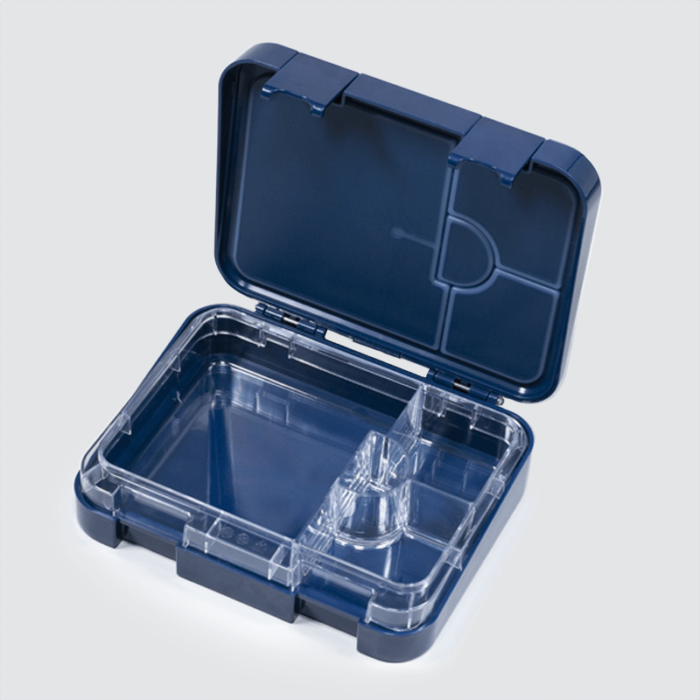 Navy Blue Bento Box showing the removable compartments