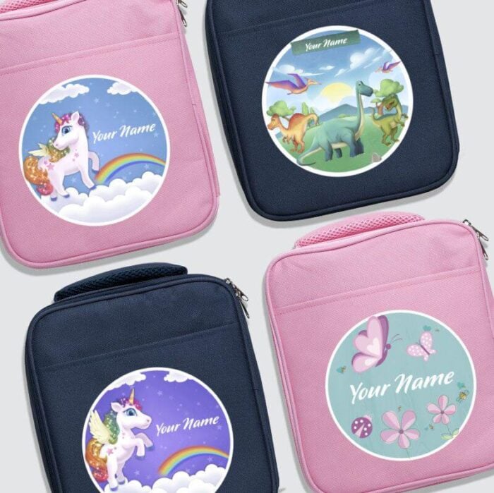 Personalised Lunch bags in your favourite colours & designs by Cash's