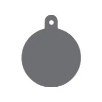 Round pet tag