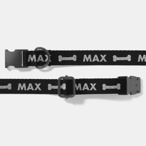Our custom pet collars come with optional name tags