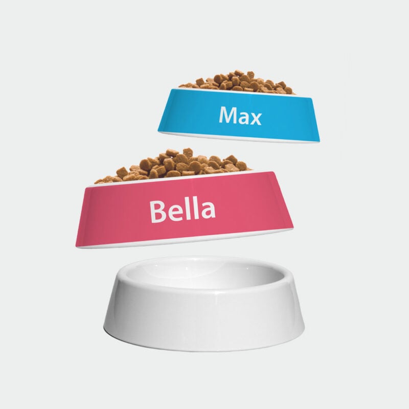 melamine personalised dog bowls pattern